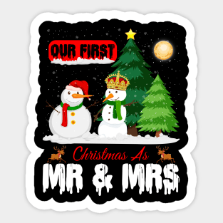 our first Christmas as mr & ms Sticker